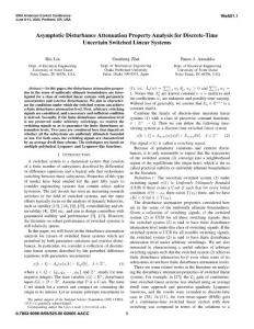 Asymptotic Disturbance Attenuation Property Analysis for Discrete-time Uncertain Switched Linear Systems -ACC