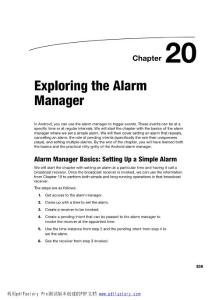 Chapter 20 Exploring the Alarm Manager
