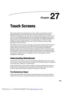 Chapter 27 Touch Screens