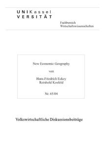 New Economic Geography(Kosfeld)