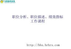 職位分析、職位描述、績效指標