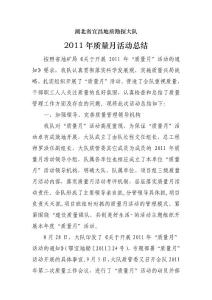 2011年质量月活动总结