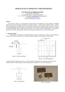 DESIGN OF DUAL FREQUENCY PRINTED DIPOLE