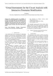 Virtual Instruments for the Circuit Analysis