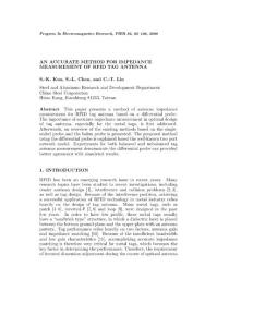 AN ACCURATE METHOD FOR IMPEDANCE MEASUREMENT OF RFID TAG ANTENNA