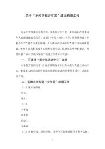 小学少年宫建设构想汇报材料