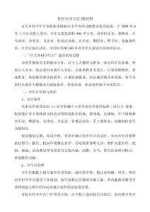 乡村少年宫汇报材料2