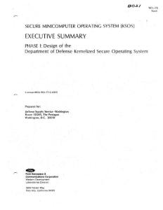 Design of the Department of Defense Kernelized Secure Operating System Phase 1_ford78
