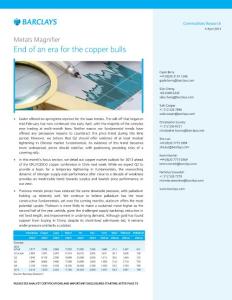 2013年4月全球有色金屬行業研究報告