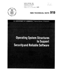 Operating System Structures to Support Security and Reliable Software_lind76