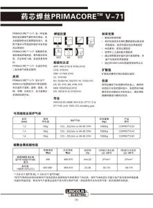 钛基微合金通用气保护药芯焊丝 PrimacoreV-71_CN