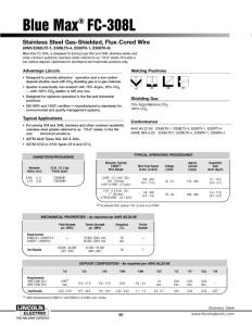 不锈钢气保焊药芯焊丝Stainless Steel Gas-Shielded, Flux-Cored Wire(308L)