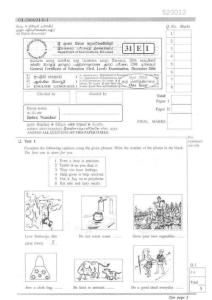 2006年斯里兰卡（高考）暨大学入学考试大学入学考试 英语试卷