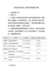 大型活动市级以上领导行程接待方案