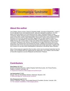 Fibromyalgia Syndrome(纖維肌痛綜合征從業者治療指南)