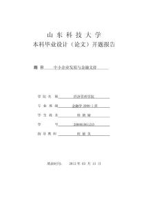 中小企業(yè)發(fā)展與金融支持