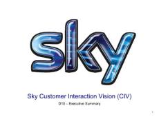Sky_Customer Journey Mapping- 凱捷咨詢Sky客戶體驗旅程設計管理咨詢項目交付件之D10 Sky CIV Executive Summary v1.0