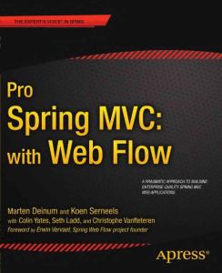 精通Spring.MVC (Pro.Spring.MVC.With.Web.Flow),.Deinum,.Serneels,.Yates,.Ladd,.Vanfleteren,
