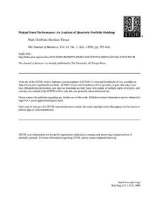 Grinblatt M Titman S1989Mutual Fund Performance An Analysis of Quarterly Portfolio Hold