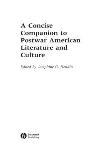 A Concise Companion to Postwar American Literature and Culture