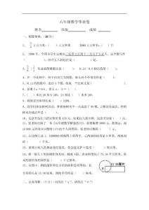 北师大版数学六年级下册期末试卷2