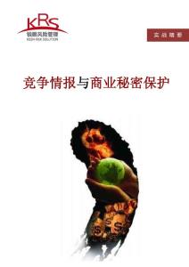 《競(jìng)爭(zhēng)情報(bào)與商業(yè)秘密保護(hù)》