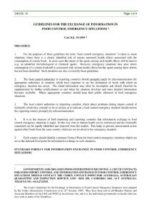 標(biāo)準(zhǔn)_CAC_GL 19-1995 Guidelines For The Exchange Of Information In Food Control Emergency Situations