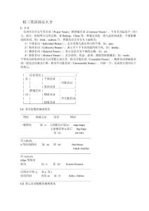 初三英语语法大全总结