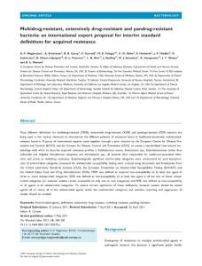 多重耐药--泛耐药