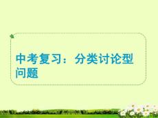 中考復(fù)習(xí)： 分類討論型問題