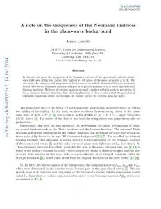 A note on the uniqueness of the Neumann matrices in the plane-wave background