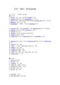 2013年高考英語（人教版）要點(diǎn)梳理+重點(diǎn)突破：必修1 Unit 3　Travel journal