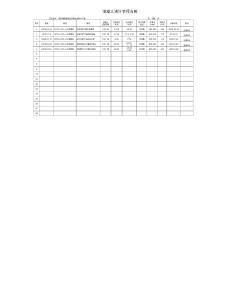 混凝土澆注管理臺帳