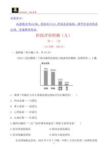 【原創(chuàng)】2014一輪套題 階段評估檢測(九) 區(qū)域可持續(xù)發(fā)展 第二、三章（中圖版）
