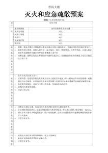 滅火和應(yīng)急疏散預(yù)案
