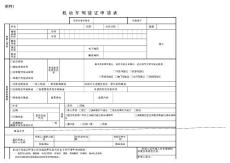 2011年附件1、機動車駕駛證申請表(可下載表格）