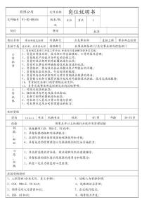 事業部副總經理崗位說明書