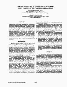 Texture properties of TCO uniquely determining light trapping in thin-film silicon solar cells_略d
