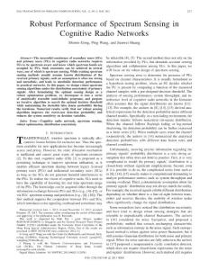 Robust Performance of Spectrum Sensing in Cognitive Radio Networks