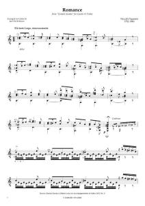 古典吉他獨奏譜 帕格尼尼《浪漫曲(Romance)》