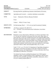 HOUSE SB 1389 RESEARCH Duncan (Hardcastle) ORGANIZATION bill