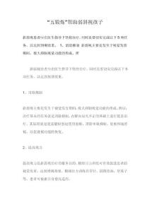 “五鍛煉”幫助弱斜視孩子