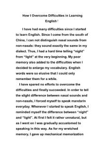 How I Overcome Difficulties in Learning English