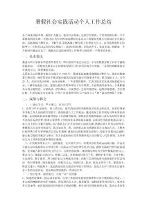 暑期社會(huì)實(shí)踐總結(jié)