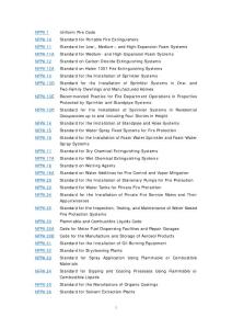 NFPA Codes List