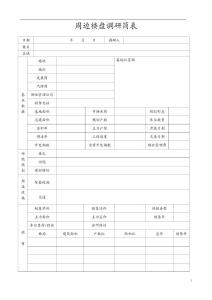 樓盤調查規范表