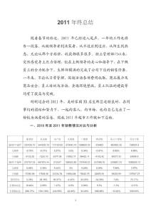 某超市2011年终生鲜总结