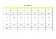 辦公室值班表（模板）