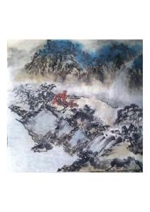 鹿啟勇山水畫作品56