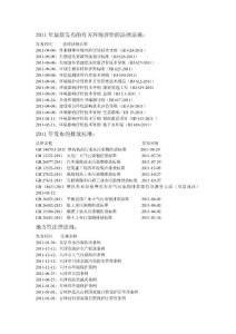 2011年最新發布的有關環境影響評價法則